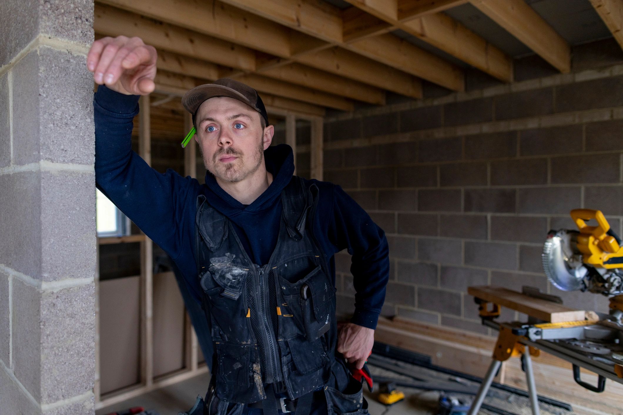 Builder at a residential property