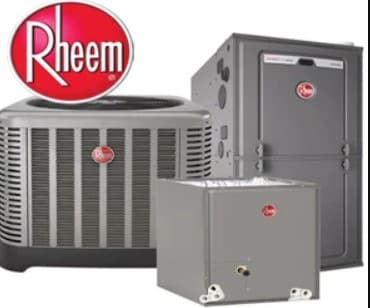 Rheem outdoor and indoor HVAC equipment